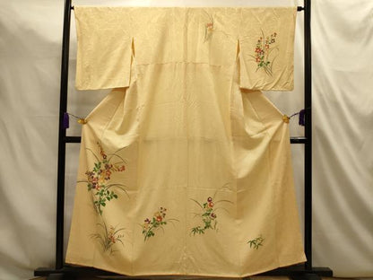 平和屋着物■訪問着　草花文　正絹　逸品　AABL4812sx