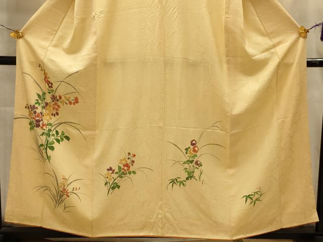 平和屋着物■訪問着　草花文　正絹　逸品　AABL4812sx