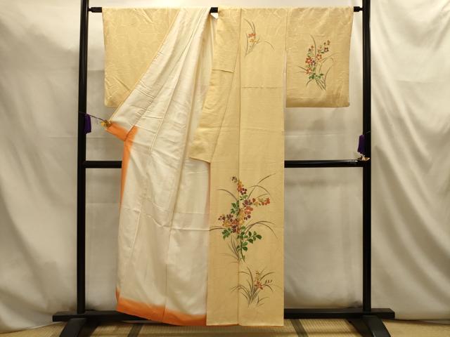 平和屋着物■訪問着　草花文　正絹　逸品　AABL4812sx