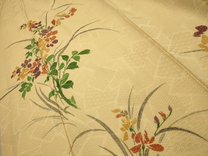 平和屋着物■訪問着　草花文　正絹　逸品　AABL4812sx