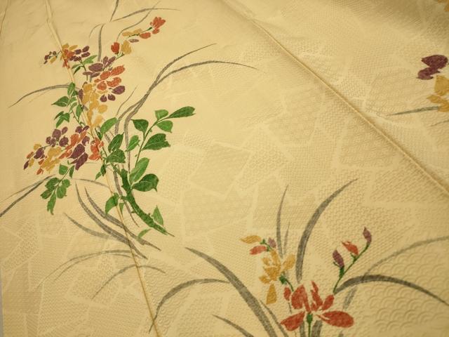 平和屋着物■訪問着　草花文　正絹　逸品　AABL4812sx