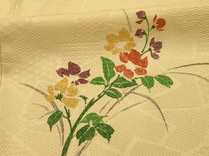 平和屋着物■訪問着　草花文　正絹　逸品　AABL4812sx