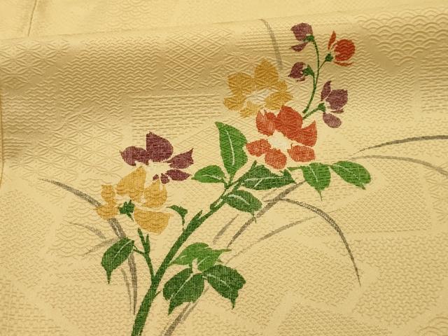 平和屋着物■訪問着　草花文　正絹　逸品　AABL4812sx