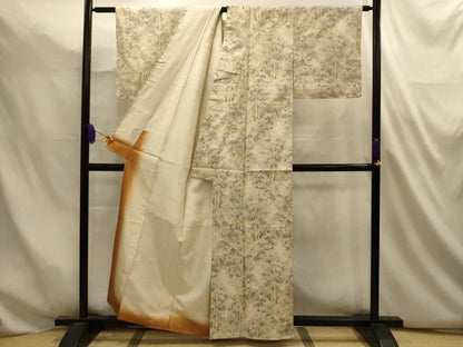平和屋着物■本場大島紬　樹林文　正絹　逸品　AABL4813sx
