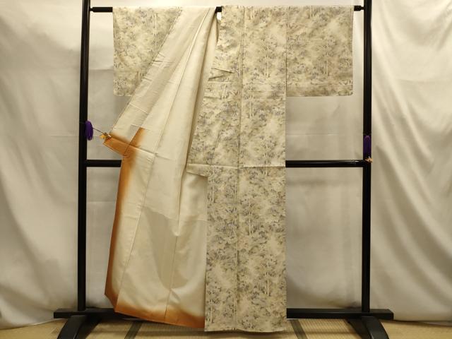 平和屋着物■本場大島紬　樹林文　正絹　逸品　AABL4813sx