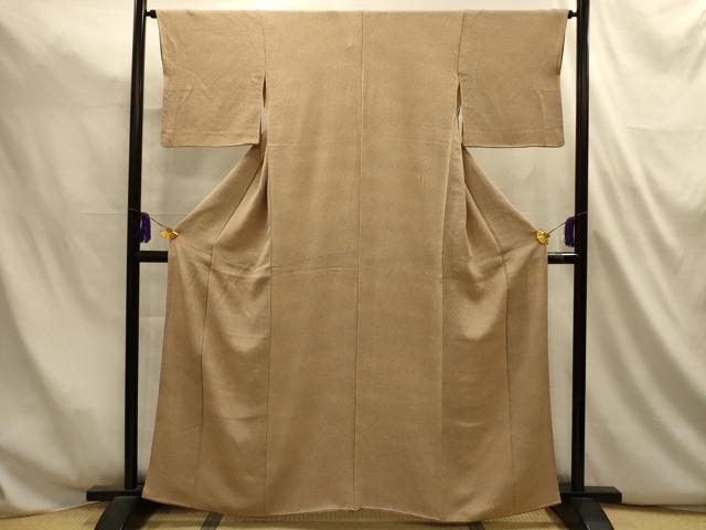 平和屋着物■上質な小紋　霞文　暈し染め　鬼しぼ縮緬　正絹　逸品　AABL4814sx