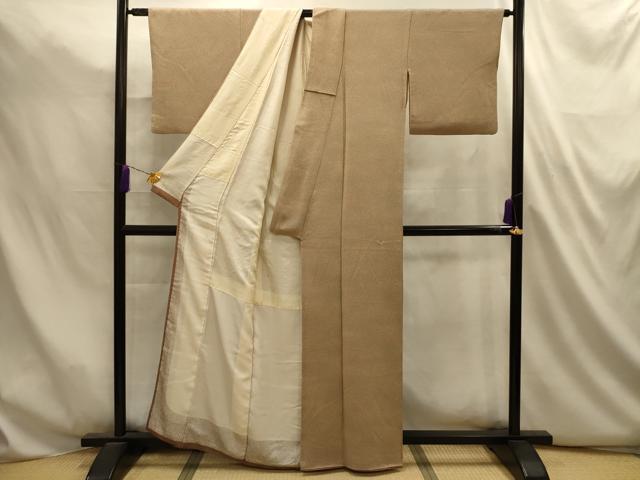 平和屋着物■上質な小紋　霞文　暈し染め　鬼しぼ縮緬　正絹　逸品　AABL4814sx