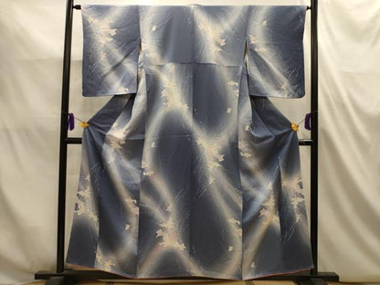 平和屋着物■上質な小紋　流水花文　暈し染め　正絹　逸品　AABL4816sx
