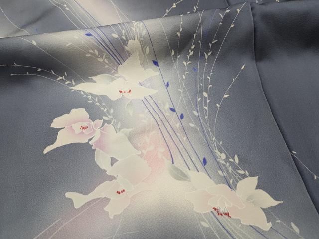 平和屋着物■上質な小紋　流水花文　暈し染め　正絹　逸品　AABL4816sx