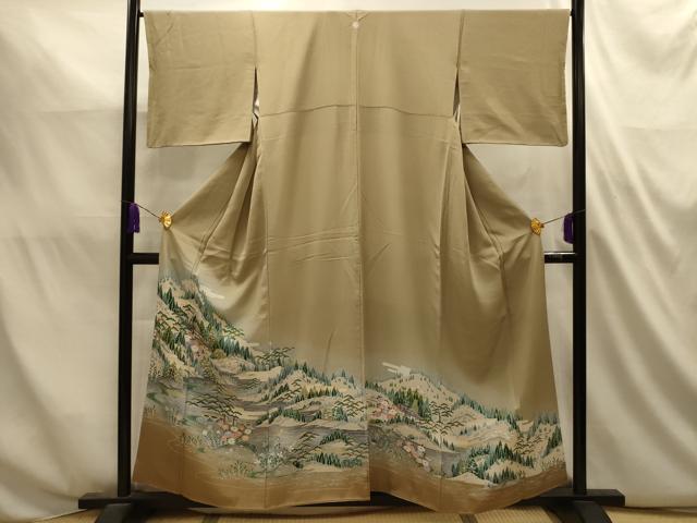 平和屋着物■豪華色留袖　友禅　風景文　暈し染め　正絹　逸品　AABL4817sx
