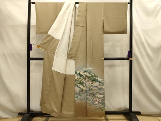 平和屋着物■豪華色留袖　友禅　風景文　暈し染め　正絹　逸品　AABL4817sx