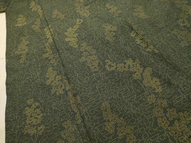 平和屋着物■本場大島紬　草花文　正絹　逸品　AABL4822sx