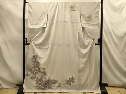 平和屋着物■訪問着　風景文　暈し染め　ロング丈　正絹　逸品　AABL4823sx
