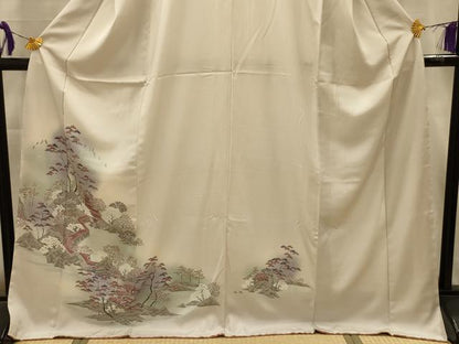 平和屋着物■訪問着　風景文　暈し染め　ロング丈　正絹　逸品　AABL4823sx