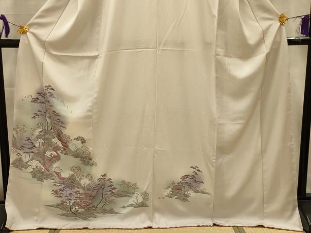 平和屋着物■訪問着　風景文　暈し染め　ロング丈　正絹　逸品　AABL4823sx