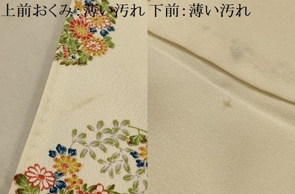 平和屋着物■上質な小紋　地紙花丸文　正絹　逸品　AABL4824sx