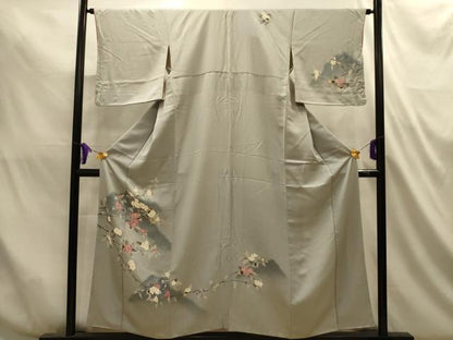 平和屋着物■訪問着　枝花文　暈し染め　やまと誂製　正絹　逸品　AABL4825sx