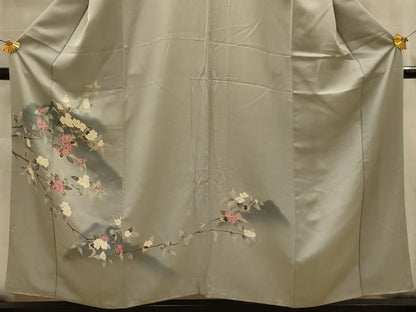 平和屋着物■訪問着　枝花文　暈し染め　やまと誂製　正絹　逸品　AABL4825sx