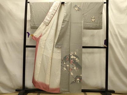 平和屋着物■訪問着　枝花文　暈し染め　やまと誂製　正絹　逸品　AABL4825sx