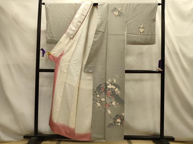 平和屋着物■訪問着　枝花文　暈し染め　やまと誂製　正絹　逸品　AABL4825sx