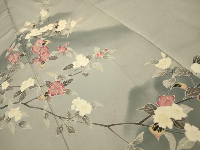 平和屋着物■訪問着　枝花文　暈し染め　やまと誂製　正絹　逸品　AABL4825sx