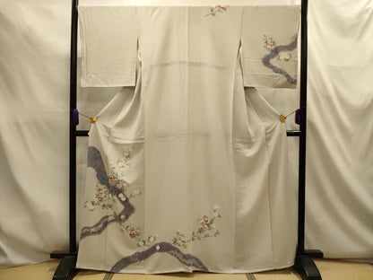 平和屋着物■訪問着　絞り　枝花文　やまと誂製　正絹　逸品　AABL4826sx