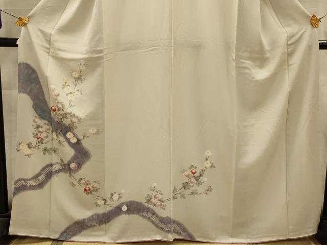 平和屋着物■訪問着　絞り　枝花文　やまと誂製　正絹　逸品　AABL4826sx