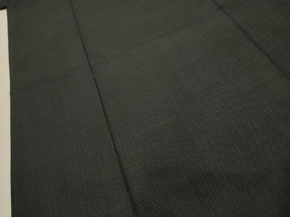 平和屋着物■男性　本場大島紬　アンサンブル　7マルキ　黒地　正絹　逸品　AABL4832sx