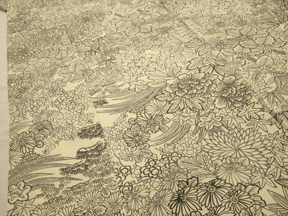 平和屋着物■上質な小紋　草花文　正絹　逸品　AABL4861sx