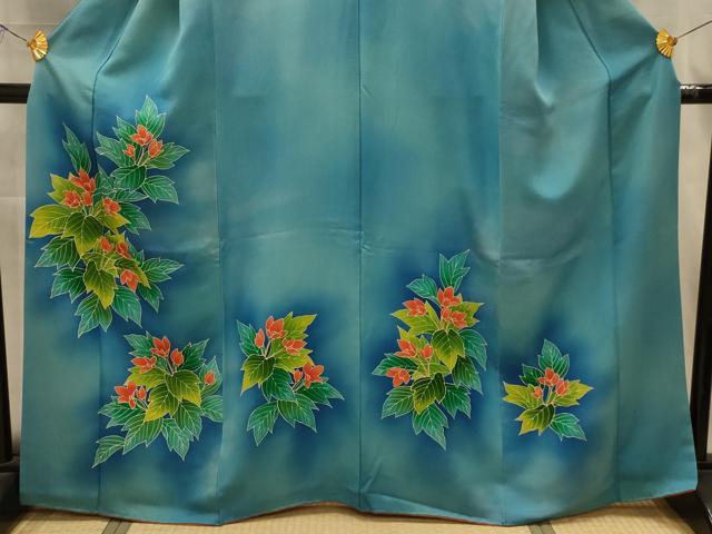 平和屋着物■訪問着　草花文　暈し染め　正絹　逸品　AABL4862sx