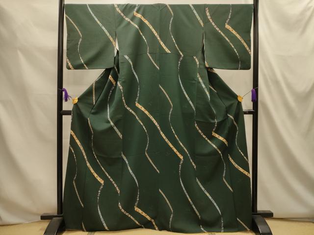 平和屋着物■上質な小紋　蔓帯花文　金彩　正絹　逸品　AABL4863sx