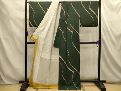 平和屋着物■上質な小紋　蔓帯花文　金彩　正絹　逸品　AABL4863sx
