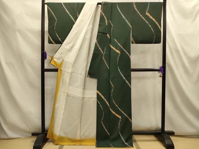 平和屋着物■上質な小紋　蔓帯花文　金彩　正絹　逸品　AABL4863sx