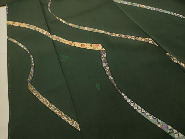 平和屋着物■上質な小紋　蔓帯花文　金彩　正絹　逸品　AABL4863sx