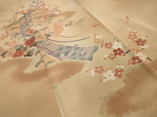 平和屋着物■訪問着　几帳花文　暈し染め　正絹　逸品　AABL4867sx