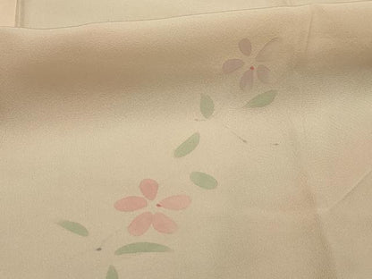 平和屋着物■長襦袢　無双仕立て　舞花文　暈し染め　正絹　逸品　AABL4872sx