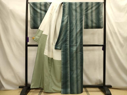 平和屋着物■上質な紬　間道　正絹　逸品　AABL4878sx