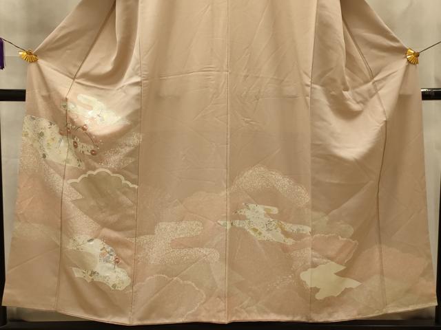 平和屋着物■訪問着　刺繍　霞花文　金糸　金銀彩　正絹　逸品　AABL4879sx
