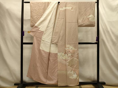 平和屋着物■訪問着　刺繍　霞花文　金糸　金銀彩　正絹　逸品　AABL4879sx
