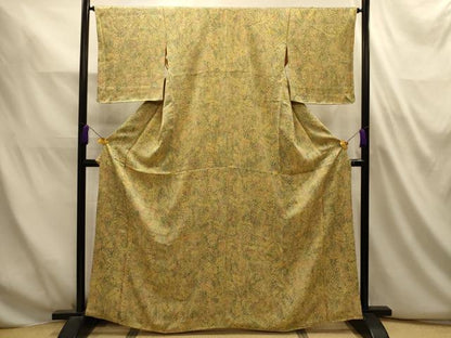 平和屋着物■上質な小紋　幾何学文様　正絹　逸品　AABL4888sx