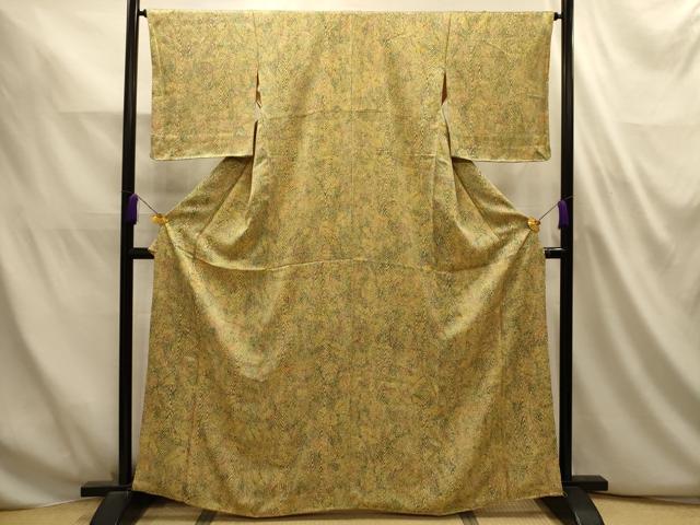 平和屋着物■上質な小紋　幾何学文様　正絹　逸品　AABL4888sx