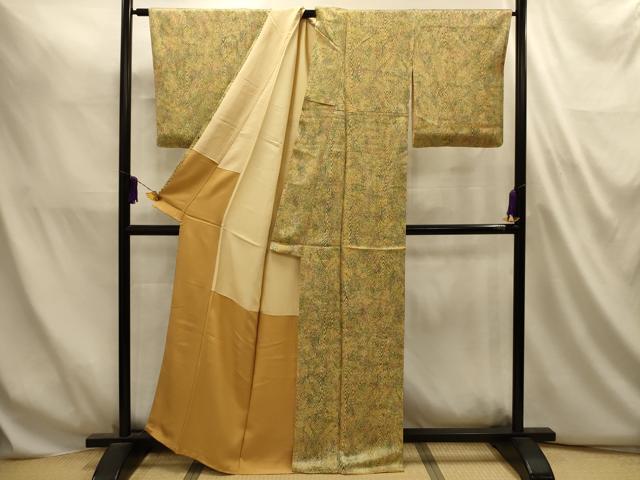 平和屋着物■上質な小紋　幾何学文様　正絹　逸品　AABL4888sx