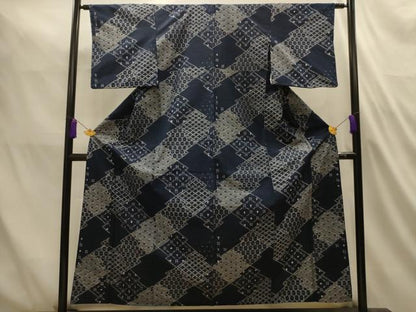 平和屋着物■上質な紬　松皮菱吉祥文　正絹　逸品　AABL4891sx