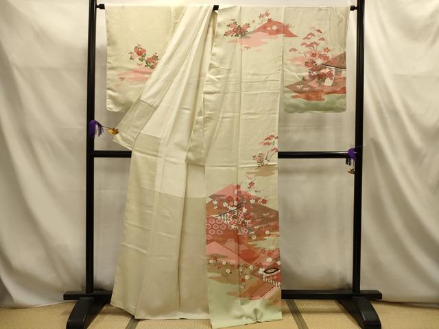 平和屋着物■訪問着　几帳吉祥草花文　金彩　正絹　逸品　AABL4894sx