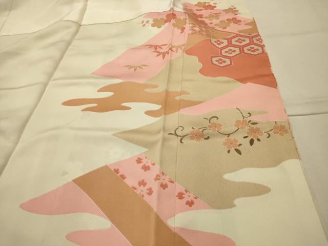 平和屋着物■訪問着　几帳吉祥草花文　金彩　正絹　逸品　AABL4894sx