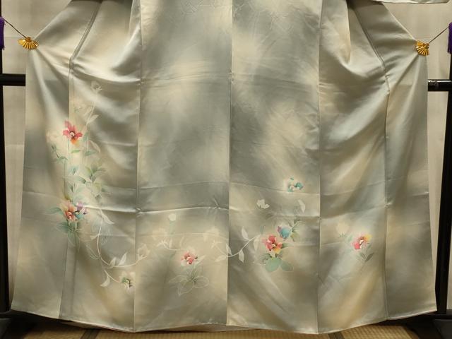 平和屋着物■訪問着　草花文　暈し染め　正絹　逸品　AABL4899sx
