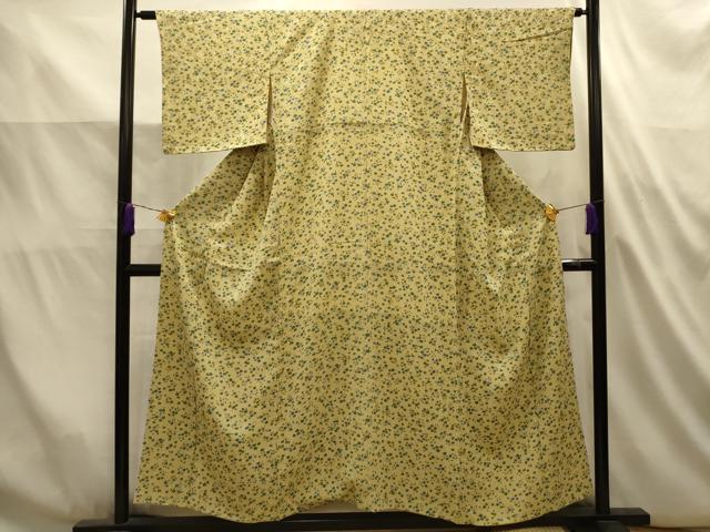 平和屋着物■上質な小紋　草花文　正絹　逸品　AABL4901sx
