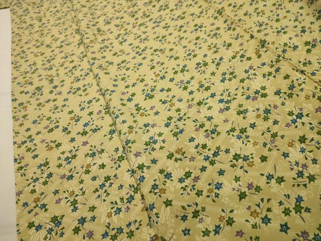 平和屋着物■上質な小紋　草花文　正絹　逸品　AABL4901sx