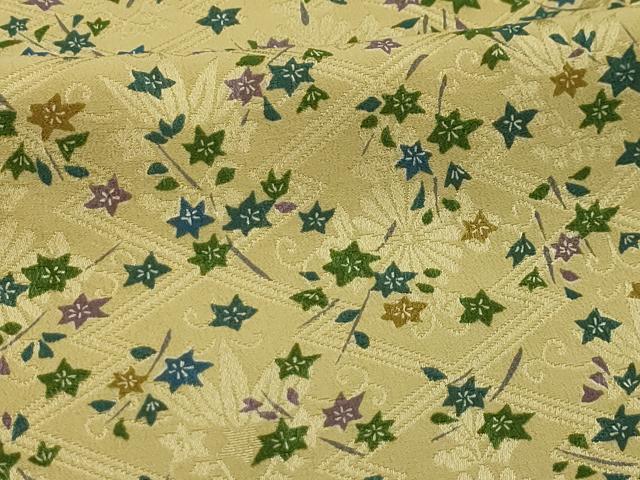 平和屋着物■上質な小紋　草花文　正絹　逸品　AABL4901sx