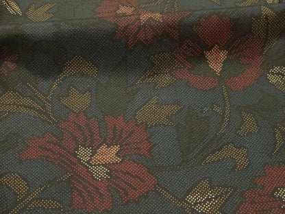 平和屋着物■本場大島紬　更紗花文　正絹　逸品　AABL4902sx